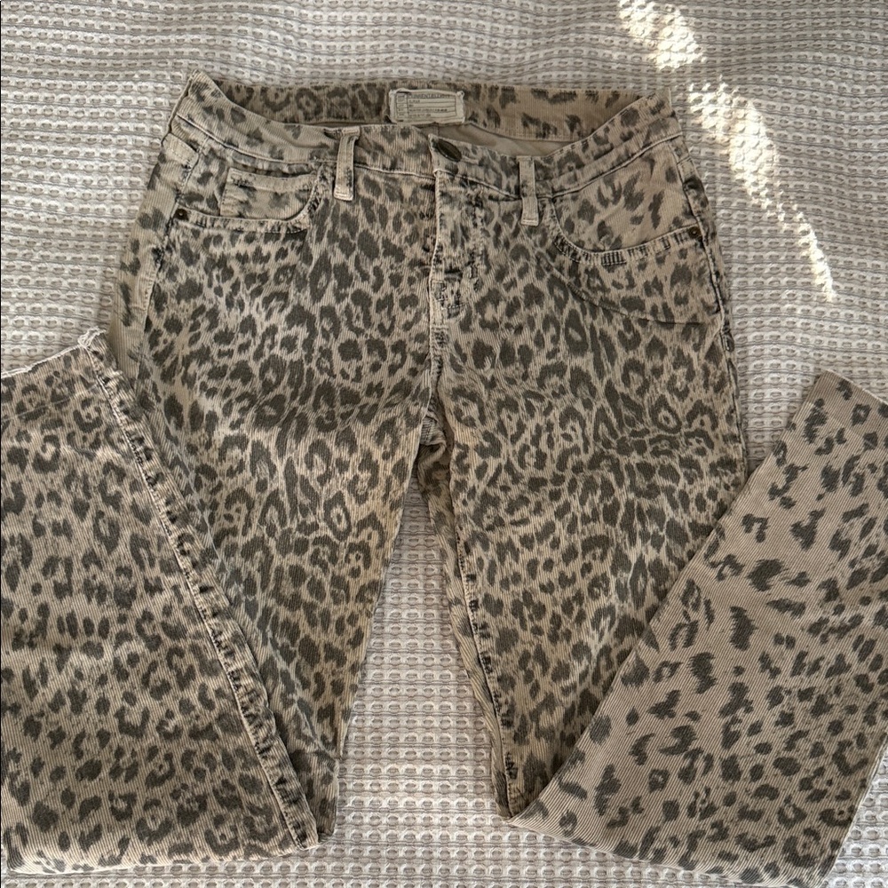 Current/Elliott Animal Print Jeans/Thin corduroy